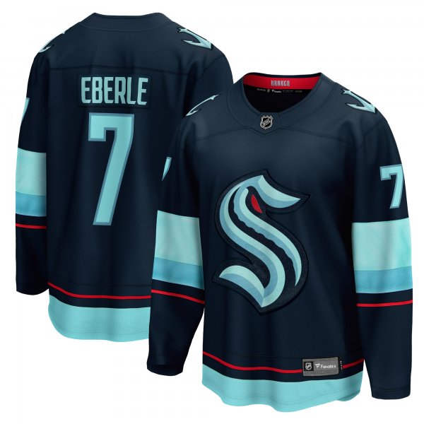 Men's Seattle Kraken Jordan Eberle Fanatics Navy Home Breakaway Player Jersey