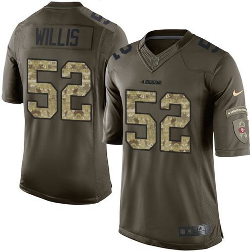 Nike San Francisco 49ers #52 Patrick Willis Green Men's Stitched NFL Limited Salute to Service Jersey