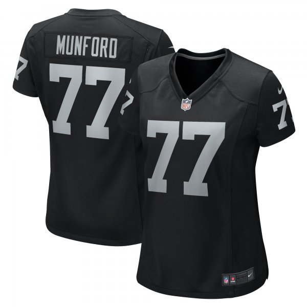 Women's Las Vegas Raiders Thayer Munford Jr. Nike  Black Team Game Jersey