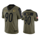 Pittsburgh Steelers T.J. Watt Olive 2021 Salute To Service Limited Men's NFL Jersey