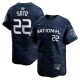 Men's National League #22 Juan Soto Nike Royal 2023 MLB All-Star Game Cool Base Jersey