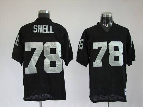 Men's Mitchell And Ness Las Vegas Raiders Art Shell #78 Stitched Black NFL Jersey