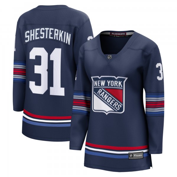 Women's New York Rangers Igor Shesterkin Fanatics Navy Alternate Premier Breakaway Player Jersey