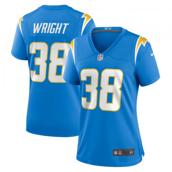 Women's Los Angeles Chargers Milton Wright Nike Powder Blue  Game Jersey