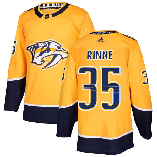 Adidas Nashville Predators #35 Pekka Rinne Yellow Home Stitched NHL Jersey