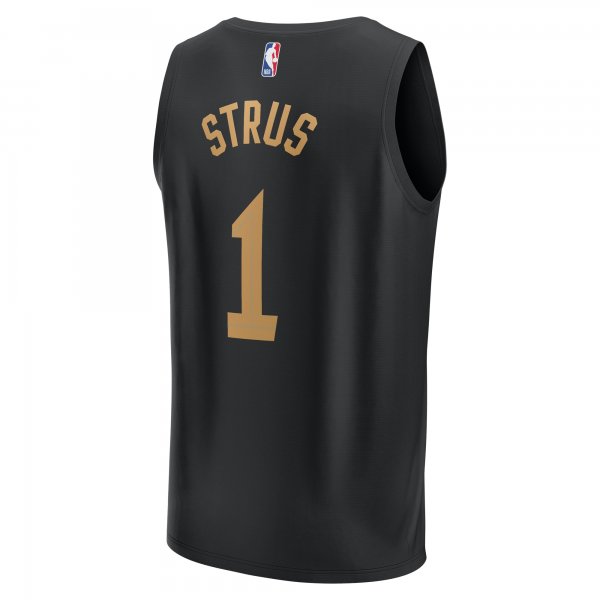 Men's Cleveland Cavaliers Max Strus Fanatics Black Fast Break Replica Player Jersey - Statement Edition