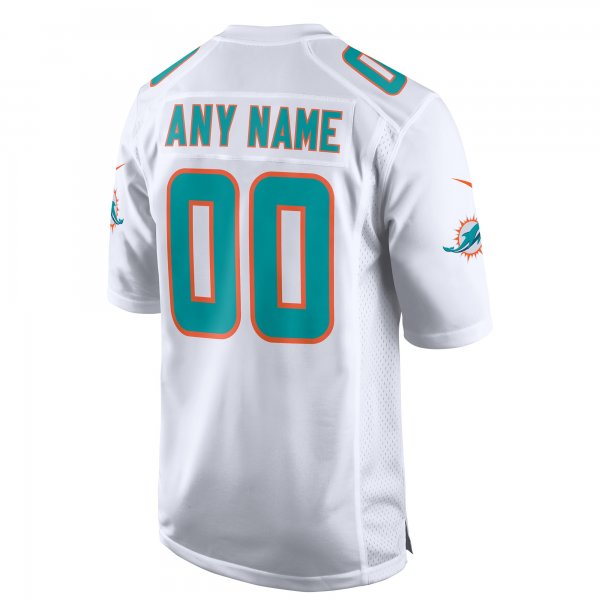 Men's Miami Dolphins Nike White Custom Game Jersey