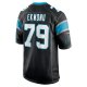 Men's Carolina Panthers Ikem Ekwonu Nike Black Player Game Jersey