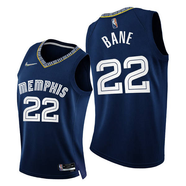 Men's Memphis Grizzlies #22 Desmond Bane 2021-22 75th Diamond Anniversary Navy City Edition NBA Jersey