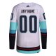 Men's Seattle Kraken  adidas White Away  Primegreen Custom Jersey