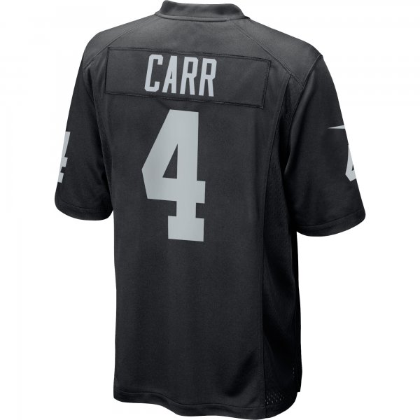 Men's Las Vegas Raiders Derek Carr Nike Black Game Player Jersey