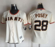 San Francisco Giants #28 Buster Posey Cream Women's Home Stitched MLB Jersey