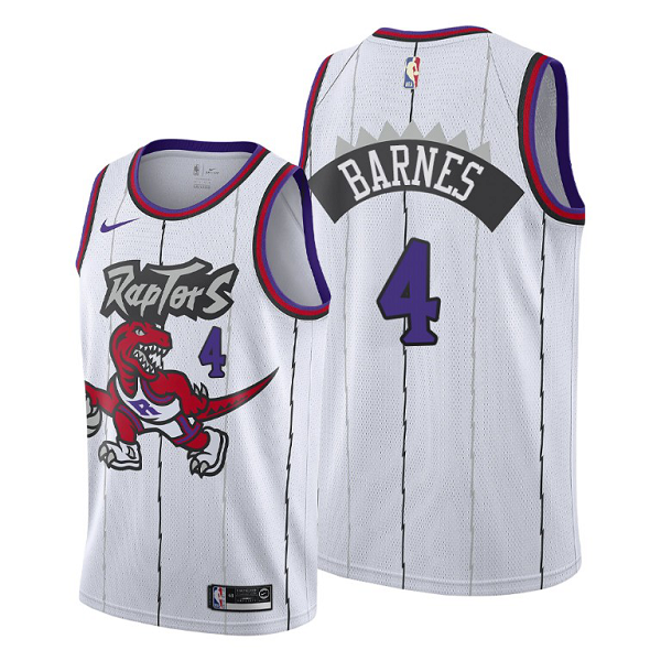 Men's Nike Toronto Raptors #4 Scottie Barnes 2021 NBA Draft White Jersey