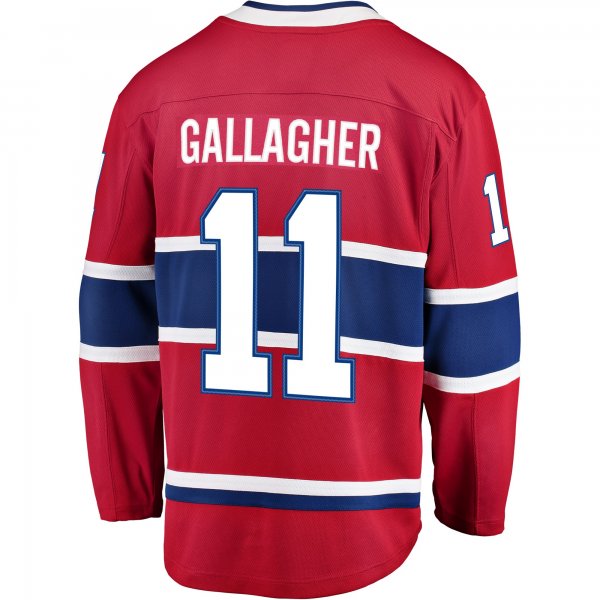 Men's Montreal Canadiens Brendan Gallagher Fanatics Red Breakaway Player Jersey