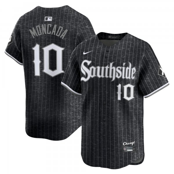 Men's Chicago White Sox YoÃÂ¡n Moncada Nike Black City Connect Player Jersey