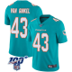 Men's Nike Miami Dolphins #43 Andrew Van Ginkel Aqua Limited Team Color 100th Vapor Untouchable Jersey