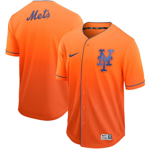 Men's Nike New York Mets Blank Orange Fade MLB Jersey