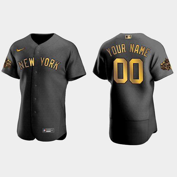 Men's New York Yankees 2022 MLB All-Star Game Flex Base Custom Jersey - Black