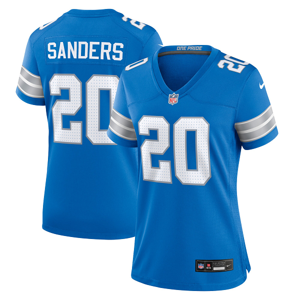 Women's Detroit Lions #20 Barry Sanders Nike Blue Retired Player Limited Jersey