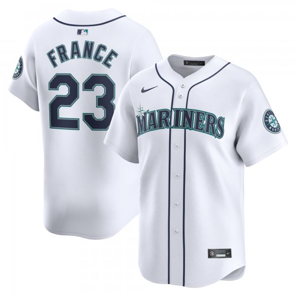 Men's Seattle Mariners Ty France Nike White Home Limited Player Jersey