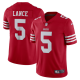 Men's San Francisco 49ers Trey Lance Nike Scarlet Vapor Limited Jersey-(2022 New Style)