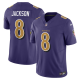 Men's Baltimore Ravens #8 Lamar Jackson Nike Purple Vapor F.U.S.E. Limited NFL Jersey