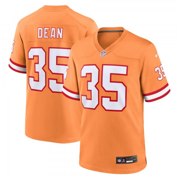 Men's Tampa Bay Buccaneers Jamel Dean Nike Orange Throwback Game Jersey