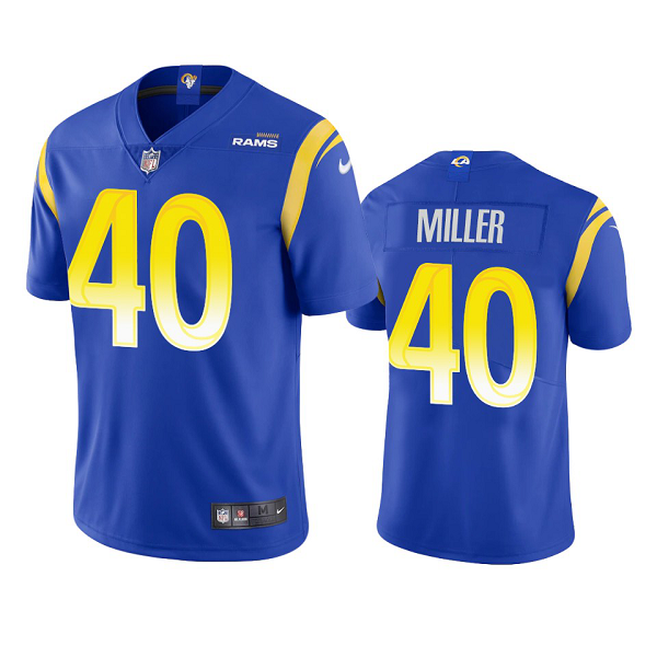 Men's Los Angeles Rams #40 Von Miller Royal Vapor Limited NFL Jersey