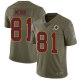 Men's Nike Washington Redskins #81 Art Monk Olive Stitched NFL Limited 2017 Salute to Service Jersey