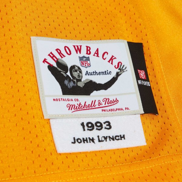 Men's Tampa Bay Buccaneers 1993 John Lynch Mitchell & Ness Orange Throwback Retired Player Jersey