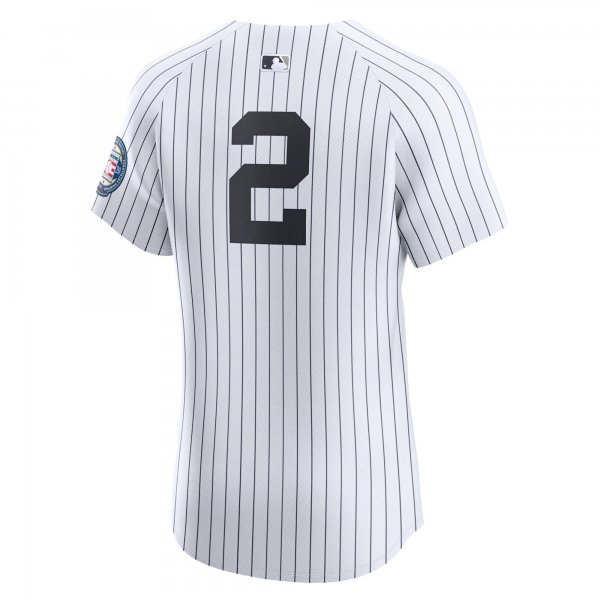 Men's New York Yankees Derek Jeter Nike White Home Elite Jersey