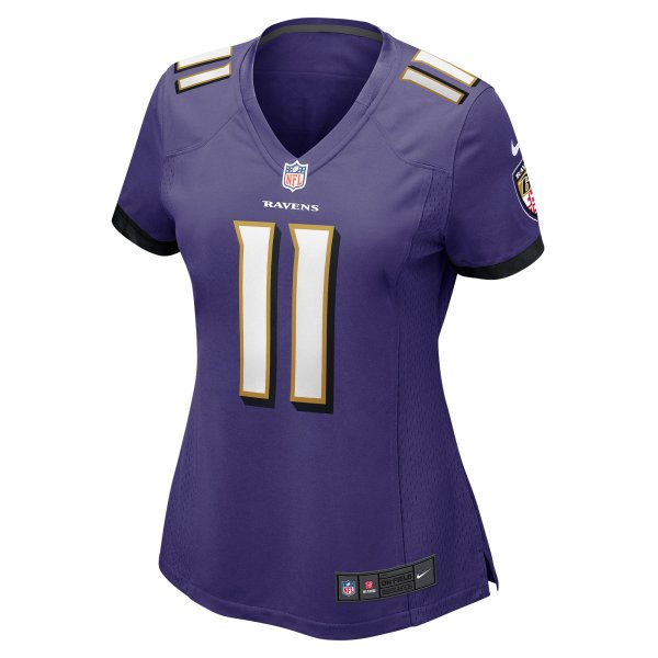 Women's Baltimore Ravens Jordan Stout Nike Purple Player Game Jersey