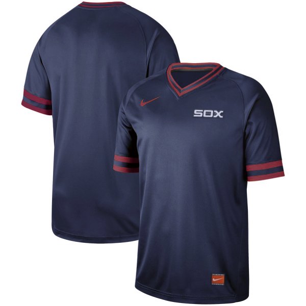 Men's Nike Chicago White Sox Blank Navy Cooperstown Collection Legend V-Neck MLB Jersey