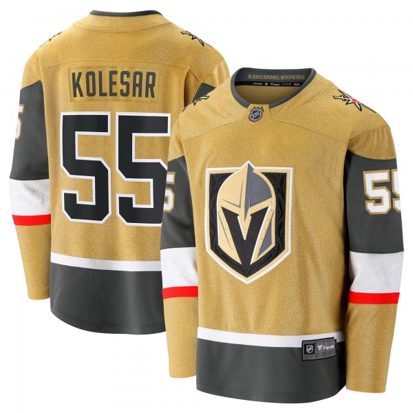 Men's Vegas Golden Knights Keegan Kolesar Fanatics Gold Home Breakaway Jersey