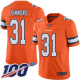 Denver Broncos #31 Justin Simmons Orange Men's Stitched NFL Limited Rush 100th Season Jersey