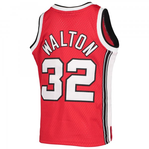 Youth Portland Trail Blazers Bill Walton Mitchell & Ness Black 1976/77 Hardwood Classics Swingman Jersey