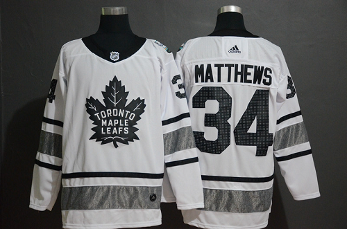 Men's Adidas Toronto Maple Leafs #34 Auston Matthews White 2019 NHL All-Star Game Parley