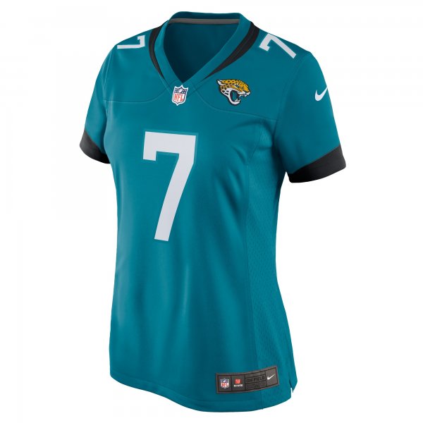 Women's Jacksonville Jaguars Byron Leftwich Nike Teal Retired Player Game Jersey