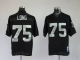 Men's Mitchell And Ness Las Vegas Raiders Howie Long #75 Stitched Black NFL Jersey