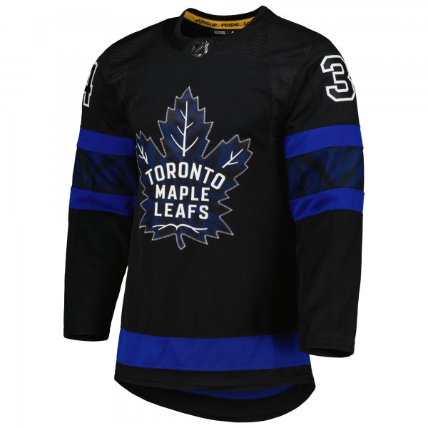 Men's Toronto Maple Leafs Auston Matthews adidas Black Alternate Primegreen Pro Player Jersey