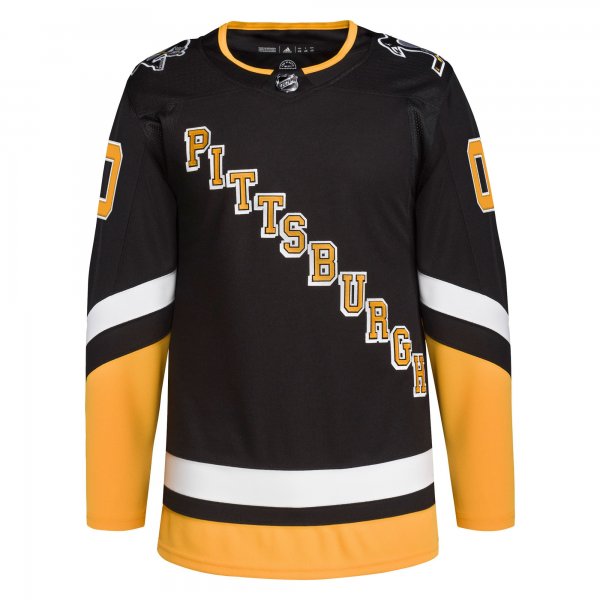 Men's Pittsburgh Penguins  adidas Black Alternate 2021/22 Primegreen Custom Jersey