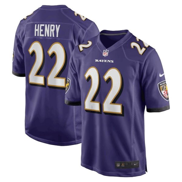 Youth Baltimore Ravens #22 Derrick Henry Nike Purple Limited Jersey