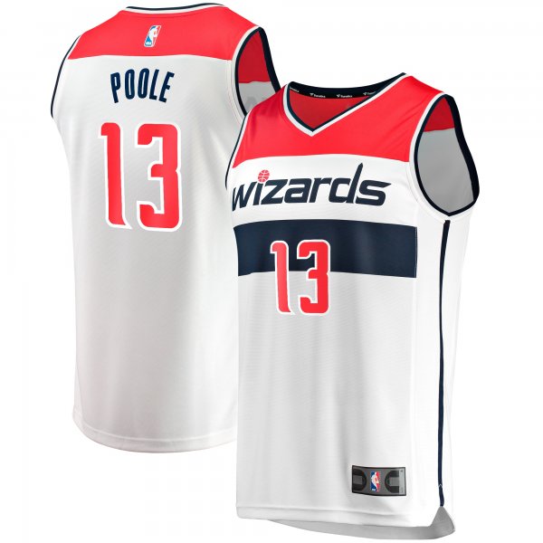 Youth Washington Wizards Jordan Poole Fanatics White Fast Break Player Jersey - Association Edition