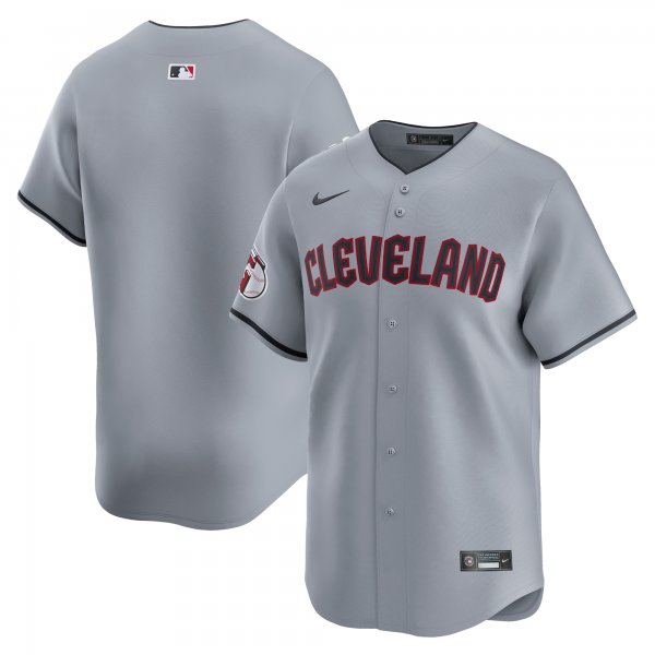 Men's Cleveland Guardians  Nike Gray Road Limited Jersey