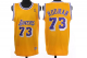 Mitchell and Ness Men's Los Angeles Lakers #73 Dennis Rodman Stitched Yellow Throwback NBA Jersey