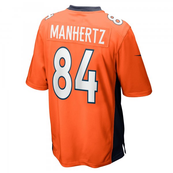 Men's Denver Broncos Chris Manhertz Nike Orange Game Player Jersey