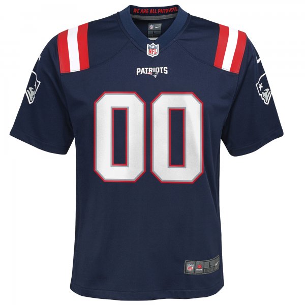 Youth New England Patriots Nike Navy Custom Game Jersey