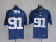 Men's New York Giants #91 Justin Tuck Stitched Blue NFL Jersey