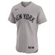 Men's New York Yankees Nike Gray Road Elite Jersey