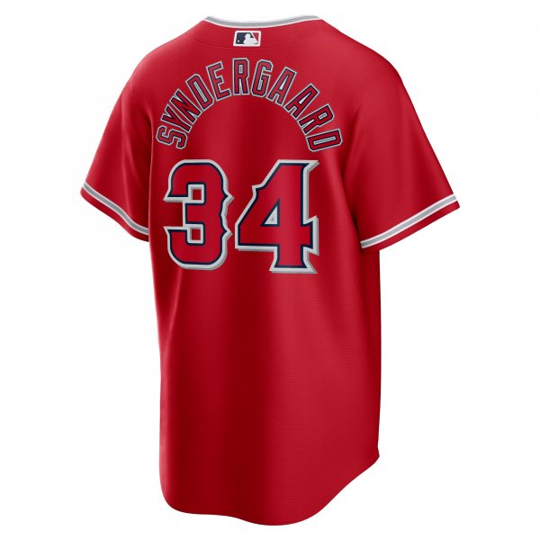 Men's Los Angeles Angels Noah Syndergaard Nike Red Alternate Replica Player Jersey